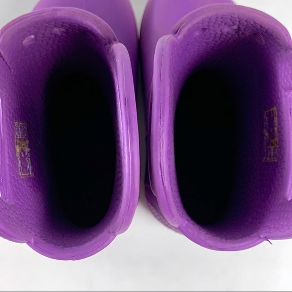 Crocs Handle It Floral Rubber Rain Boots Purple - Picture 9 of 9
